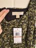 Michael Kors 100% Polyester Floral Green Black Casual Dress Size 12 - photo 3