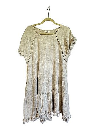 Umgee Textured Linen-Blend Dress Casual Dress (view 1)