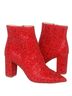Betsey Johnson Red Ankle Boots Size 5 1/2 - photo 2