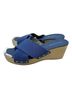 Donald J Pliner 100% Leather Blue Wedges Size 8 1/2 - photo 1