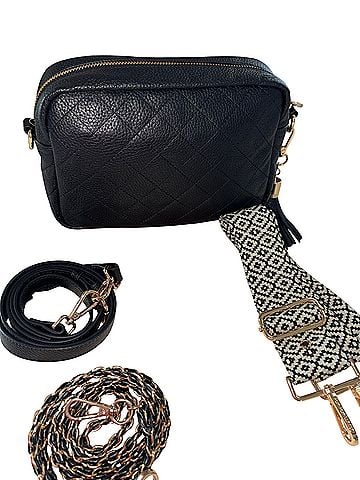 Pom Pom London City Leather Crossbody Bag (view 2)