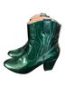 Bait 100% Faux Leather Multi Color Green Ankle Boots Size 6 - photo 4