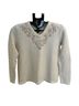Liz Claiborne 100% Cotton Floral Ivory Pink Blue Pullover Sweater Size M - photo 1