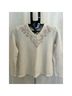 Liz Claiborne 100% Cotton Floral Ivory Pink Blue Pullover Sweater Size M - photo 4