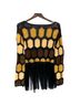 Water Lily Graphic Black Tan Jacket Size M - photo 2