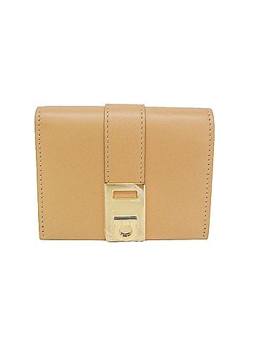 Salvatore Ferragamo Salvatore Ferragamo Gancini JL-22 0633 Women's Leather Wallet (bi-fold) Beige (view 1)
