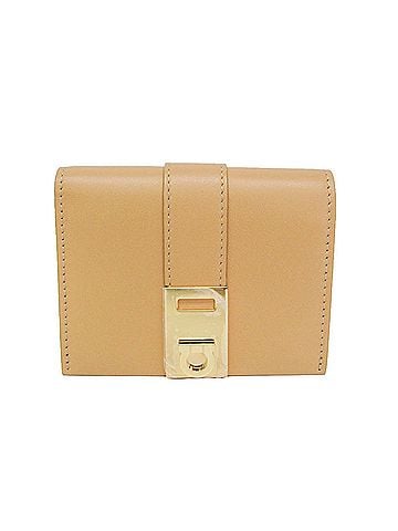 Salvatore Ferragamo Salvatore Ferragamo Gancini JL-22 0633 Women's Leather Wallet (bi-fold) Beige (view 1)