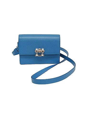 Prada Prada Saffiano Lock 2ZH098 Mini Pouch Women,Men Leather Pouch,Shoulder Bag Blue (view 1)
