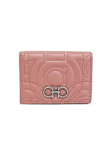 Salvatore Ferragamo Salvatore Ferragamo Gancini KM-22 D665 Women's Leather Bill Wallet (bi-fold) Pink (view 1)