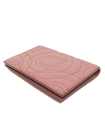 Salvatore Ferragamo Salvatore Ferragamo Gancini KM-22 D665 Women's Leather Bill Wallet (bi-fold) Pink (view 2)