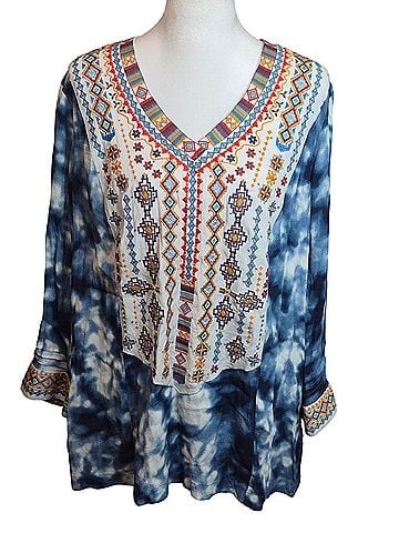 John Mark Tunic Top Long Sleeve Blouse (view 1)
