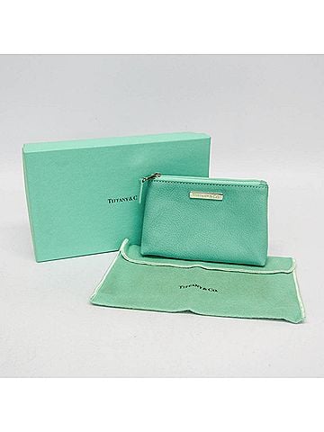 Tiffany & Co. Tiffany Mini Pouch Women's Leather Pouch Tiffany Blue (view 2)