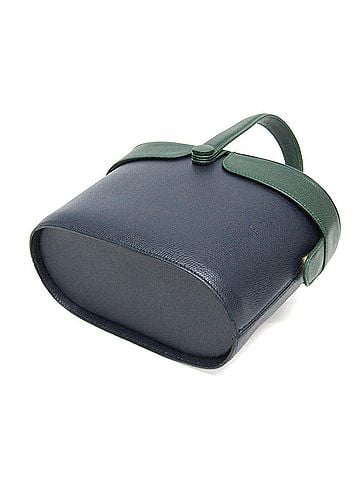 Bally Bally Basket-shaped Bag Women's Leather Handbag Green,Navy (view 2)