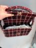 Anine Bing Checkered-gingham Chevron-herringbone Red Black White Shoulder Bag One size - photo 5