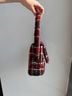 Anine Bing Checkered-gingham Chevron-herringbone Red Black White Shoulder Bag One size - photo 3