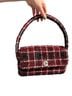 Anine Bing Checkered-gingham Chevron-herringbone Red Black White Shoulder Bag One size - photo 1
