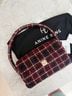 Anine Bing Checkered-gingham Chevron-herringbone Red Black White Shoulder Bag One size - photo 6