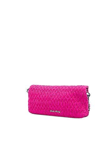 Miu Miu Matelasse Nylon Crystal Chain Satchel (view 2)