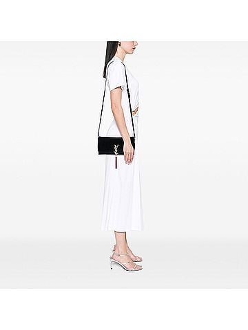 Saint Laurent Suede Monogram Kate 99 Tassel Bag (view 2)