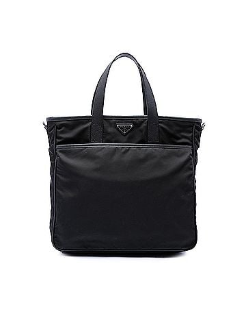 Prada Saffiano Trimmed Tessuto Convertible Tote (view 1)