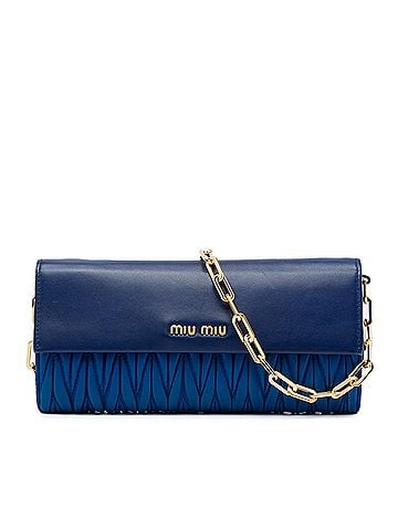 Miu Miu Matelasse Nappa Wallet on Chain (view 1)