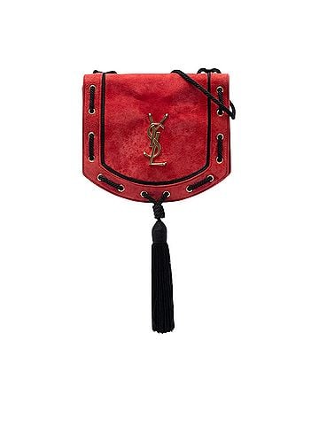 Saint Laurent Suede Monogram Fetish Tassel Crossbody (view 1)