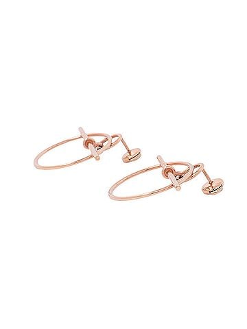 Hermès Hermes Earrings, Loop Echappé PM, 18KPG Pink Gold, HERMES Earrings (view 2)
