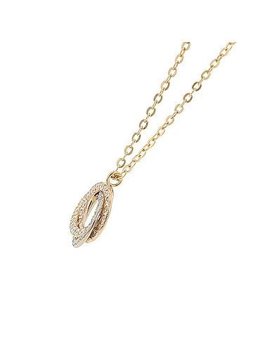 Cartier Cartier Trinity Necklace Pendant with 42 Diamonds (0.11ct total), 18K Yellow Gold, Pink White Gold (B7224808). Diamond Pave in and Gold. (view 2)