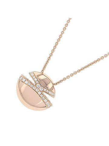 Bvlgari BVLGARI Necklace, Cabochon Diamonds, Total 0.55ct, 18K Pink Gold, 361447. Pendant, Pave Diamonds. (view 1)