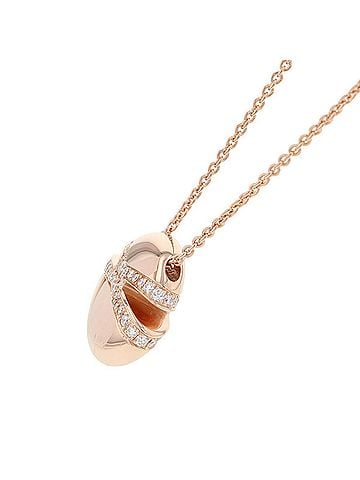 Bvlgari BVLGARI Necklace, Cabochon Diamonds, Total 0.55ct, 18K Pink Gold, 361447. Pendant, Pave Diamonds. (view 2)