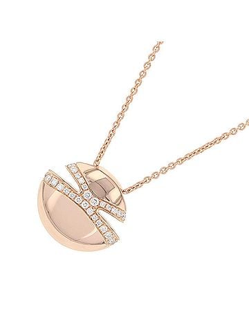 Bvlgari BVLGARI Necklace, Cabochon Diamonds, Total 0.55ct, 18K Pink Gold, 361447. Pendant, Pave Diamonds. (view 1)