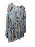 Free People Floral Blue Long Sleeve Blouse Size S - photo 2