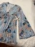 Free People Floral Blue Long Sleeve Blouse Size S - photo 5