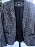 Tommy Hilfiger 100% Polyester 2% Spandex Paisley Gray Black Blazer Size 6 - photo 12