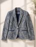Tommy Hilfiger 100% Polyester 2% Spandex Paisley Gray Black Blazer Size 6 - photo 3