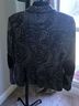 Tommy Hilfiger 100% Polyester 2% Spandex Paisley Gray Black Blazer Size 6 - photo 6