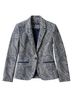Tommy Hilfiger 100% Polyester 2% Spandex Paisley Gray Black Blazer Size 6 - photo 1