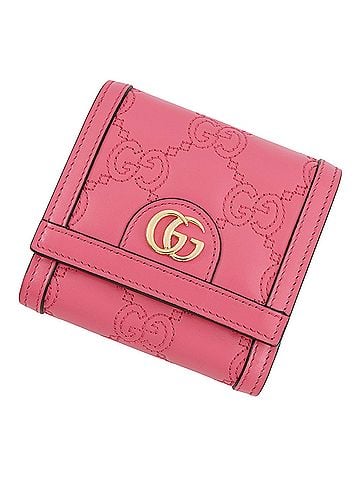 Gucci Gucci Bi-fold Wallet GG Matelassé Compact Leather 723799 GUCCI Women's WALLET (view 1)