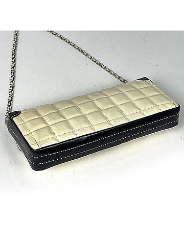 Chanel Chanel CHANEL Shoulder Bag Coco Mark Chocolate Bar Enamel Patent Leather White Black Women's (view 2)