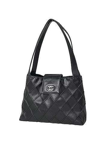 Chanel Chanel tote bag, Coco Mark, Cosmos Line, leather, black, women's. (view 1)