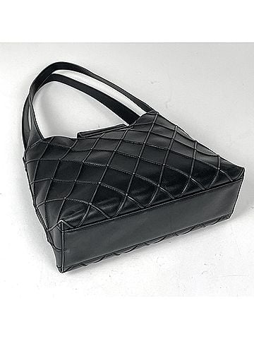 Chanel Chanel tote bag, Coco Mark, Cosmos Line, leather, black, women's. (view 2)