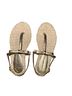 Stuart Weitzman 100% Leather Gold Tan Sandals Size 7 1/2 - photo 1
