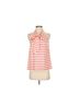 J.Crew 100% Silk Stripes White Pink Sleeveless Top Size 4 - photo 1