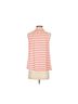 J.Crew 100% Silk Stripes White Pink Sleeveless Top Size 4 - photo 2