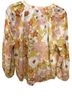 BTFBM Floral Multi Color Long Sleeve Blouse Size S - photo 1