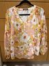 BTFBM Floral Multi Color Long Sleeve Blouse Size S - photo 3