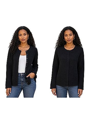 Eileen Fisher Waffle Knit Jacket (view 2)
