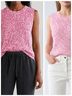 Splendid Marled Pink White Sweater Vest Size S - photo 3