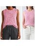 Splendid Marled Pink White Sweater Vest Size S - photo 7