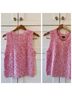 Splendid Marled Pink White Sweater Vest Size S - photo 5